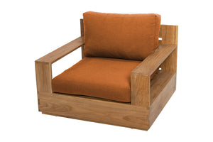 4 pc Pacific Teak Deep Seating Set with 72" Coffee Table. Sunbrella Cushion.