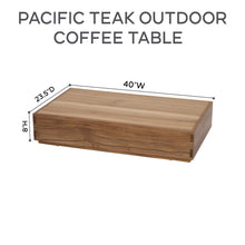 Pacific Teak Outdoor Coffee Table - 3 Sizes