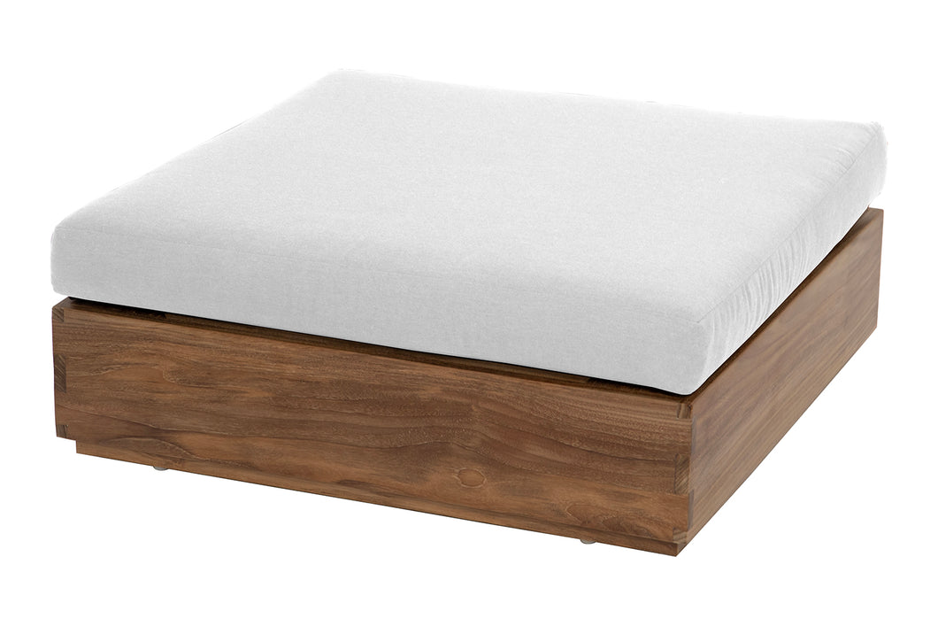 Pacific Teak Outdoor Ottoman. Sunbrella Cushion