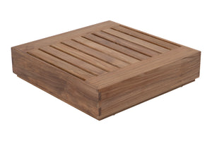 Pacific Teak Outdoor Ottoman. Sunbrella Cushion