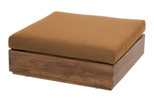 Pacific Teak Outdoor Ottoman. Sunbrella Cushion