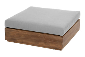 Pacific Teak Outdoor Ottoman. Sunbrella Cushion