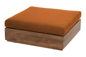 Pacific Teak Outdoor Ottoman. Sunbrella Cushion