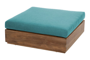 Pacific Teak Outdoor Ottoman. Sunbrella Cushion