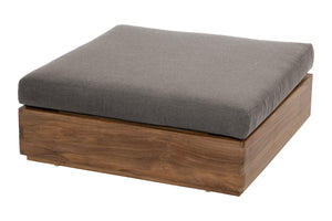 Pacific Teak Outdoor Ottoman. Sunbrella Cushion