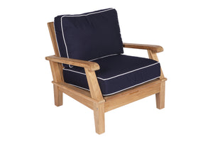 Royal Teak Miami Deep Seating Adjustable Club Chair with Sunbrella Cushion