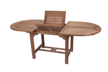 Royal Teak 5-Piece Sailmate Teak and Sling Dining Set with 60-78" Oval Expansion Table