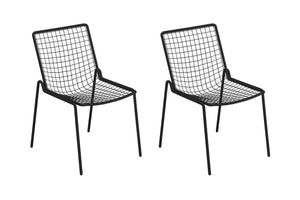 EMU Rio Stackable Steel Mesh Dining Side Chair Set