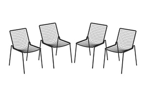 EMU Rio Stackable Steel Mesh Dining Side Chair Set