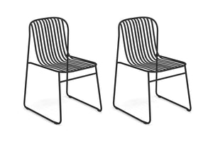 EMU Riviera Outdoor Stackable Steel Side Chair Set