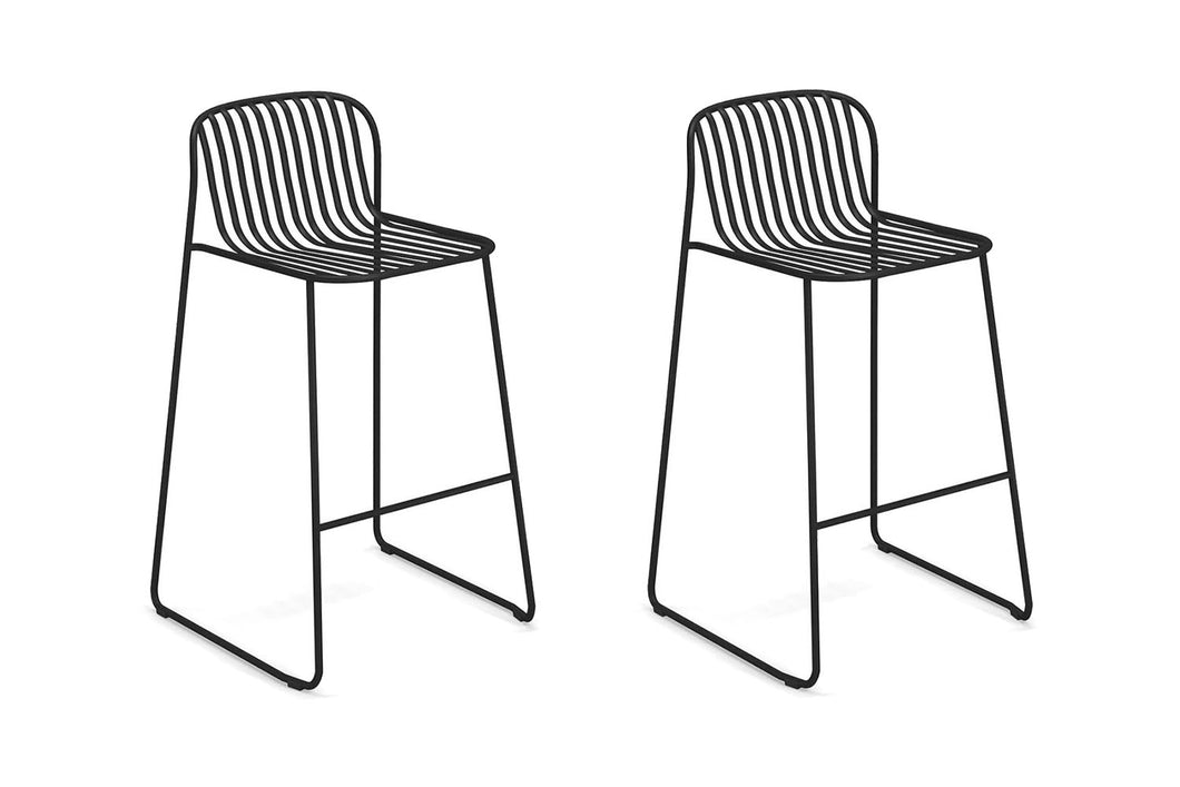 Set of 2 EMU Riviera Outdoor Stackable Steel Barstool