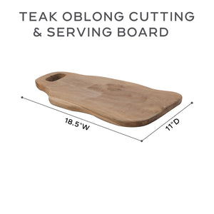 Teak Oblong Cutting & Serving Board (S)