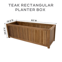 Teak Rectangular Planter Box