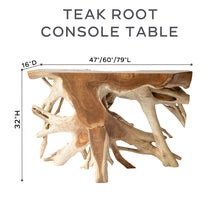 Teak Root Console Table