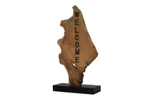 Teak Wood Welcome Sign Stand