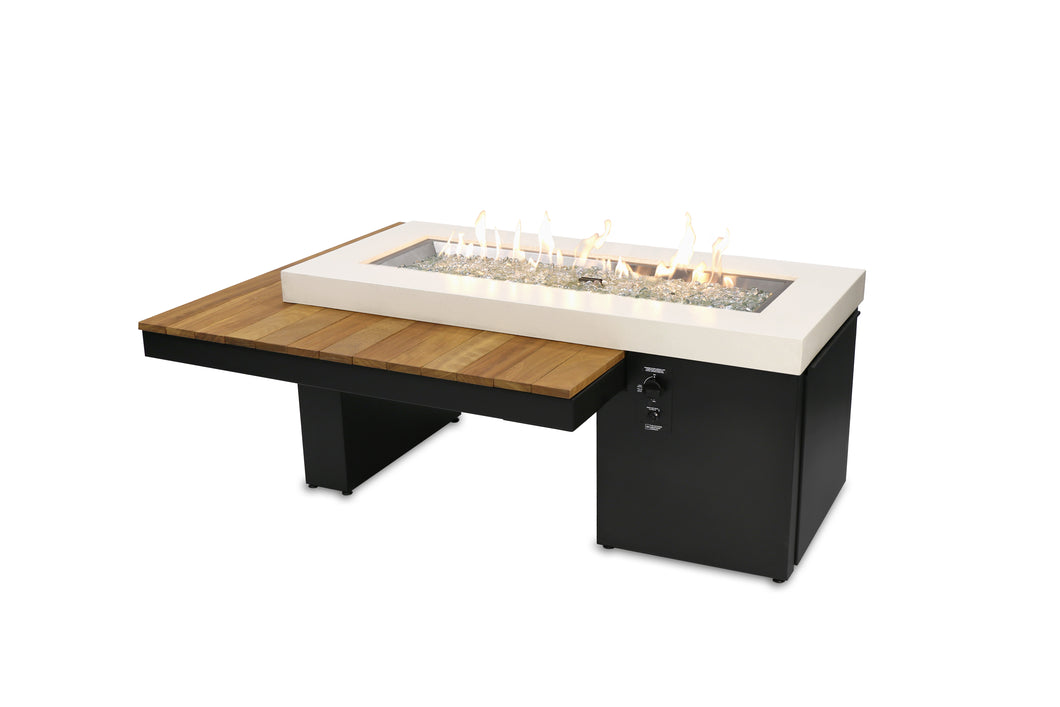 Outdoor Greatroom UPT-1242 Uptown Iroko Concrete Top Gas Fire Table