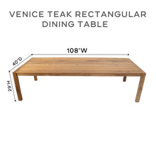 Venice Teak Rectangular Dining Table - 5 Sizes