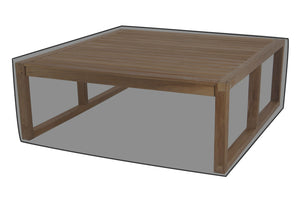 Venice 48"x48" Teak Outdoor Square Coffee Table WeatherMAX Outdoor Weather Cover