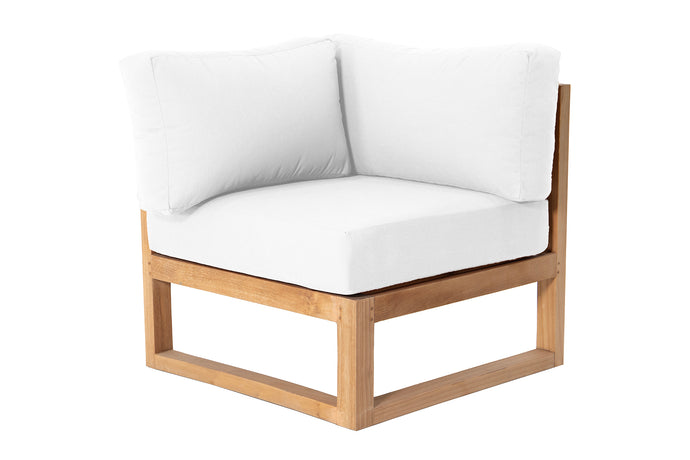 Venice Teak Outdoor Corner Chair. Sunbrella Cushion