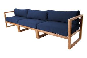 Venice Teak Outdoor Deluxe Sofa. Sunbrella Cushion