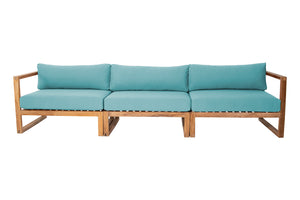 Venice Teak Outdoor Deluxe Sofa. Sunbrella Cushion