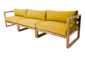 Venice Teak Outdoor Deluxe Sofa. Sunbrella Cushion