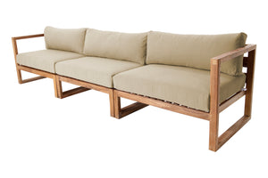 Venice Teak Outdoor Deluxe Sofa. Sunbrella Cushion