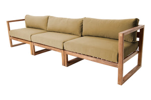 Venice Teak Outdoor Deluxe Sofa. Sunbrella Cushion