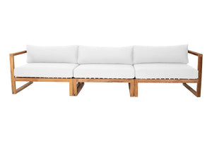 Venice Teak Outdoor Deluxe Sofa. Sunbrella Cushion