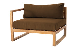 Venice Teak Outdoor Left Arm Chair. Sunbrella Cushion