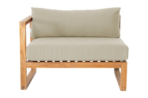 Venice Teak Outdoor Left Arm Chair. Sunbrella Cushion