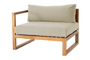 Venice Teak Outdoor Left Arm Chair. Sunbrella Cushion