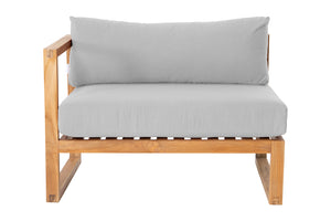 Venice Teak Outdoor Left Arm Chair. Sunbrella Cushion