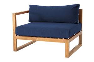 Venice Teak Outdoor Left Arm Chair. Sunbrella Cushion