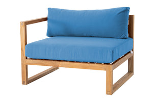 Venice Teak Outdoor Left Arm Chair. Sunbrella Cushion