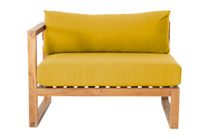 Venice Teak Outdoor Left Arm Chair. Sunbrella Cushion