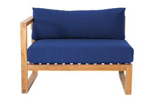 Venice Teak Outdoor Left Arm Chair. Sunbrella Cushion