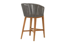 Set of 2 Westlake Rope & Teak Outdoor Bar Stool