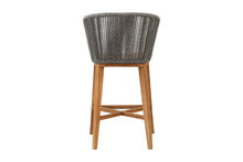 Set of 2 Westlake Rope & Teak Outdoor Bar Stool