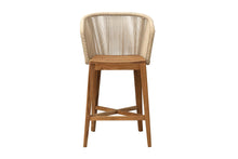 Set of 2 Westlake Rope & Teak Outdoor Bar Stool