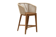 Set of 2 Westlake Rope & Teak Outdoor Bar Stool