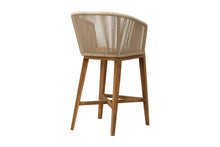 Set of 2 Westlake Rope & Teak Outdoor Bar Stool