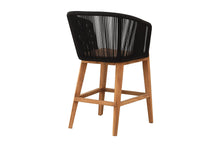 Set of 2 Westlake Rope & Teak Outdoor Counter Stool