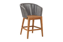 Set of 2 Westlake Rope & Teak Outdoor Counter Stool