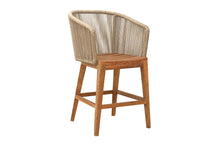 Set of 2 Westlake Rope & Teak Outdoor Counter Stool