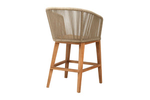 Set of 2 Westlake Rope & Teak Outdoor Counter Stool