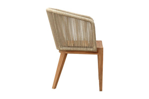 Set of 2 Westlake Rope & Teak Outdoor Dining Chair