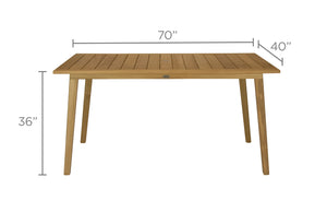 Royal Teak Admiral 40"x70" Rectangular Teak Outdoor Table