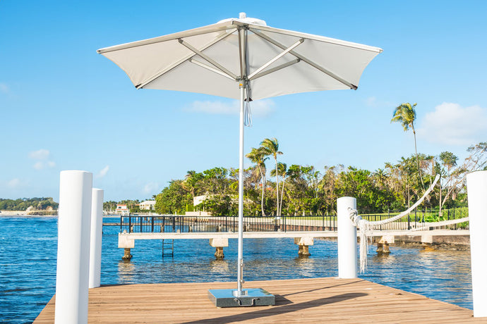 Bambrella 9' Round Santa Ana Aluminum Pulley Lift No Tilt Umbrella