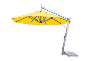 Bambrella 11.5' Round Hurricane Side Wind Aluminum Manual Lift Cantilever Umbrella